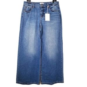 Cello‎ NWT Women's Mavyn Low Rise Wide Leg Jeans Blue Denim